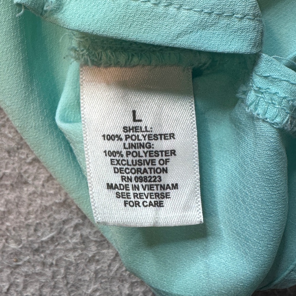 Magellan Shirt Womens L Aqua Fish Gear Overcast Short Sleeve Button Down Fishing - Picture 5 of 9